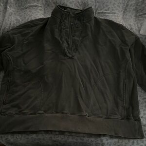 Aerie Dark Green Pullover Sweatshirt